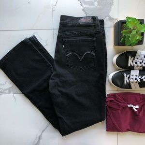 Levi’s 505 Straight Leg Black Jeans